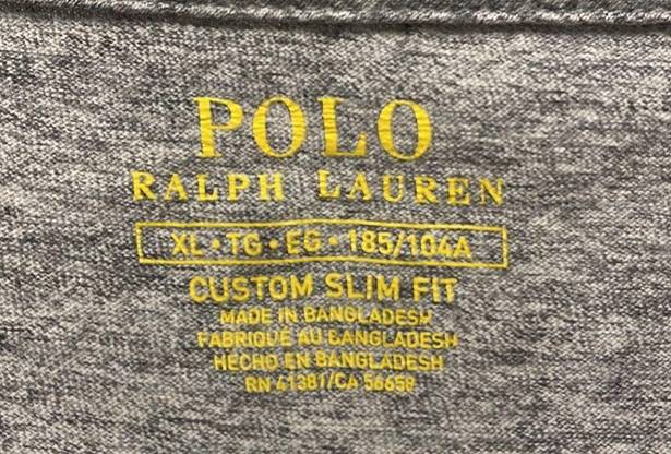 Women's  RALPH LAUREN Gray Polo Player Embroidered Logo Shirt Size XL EUC