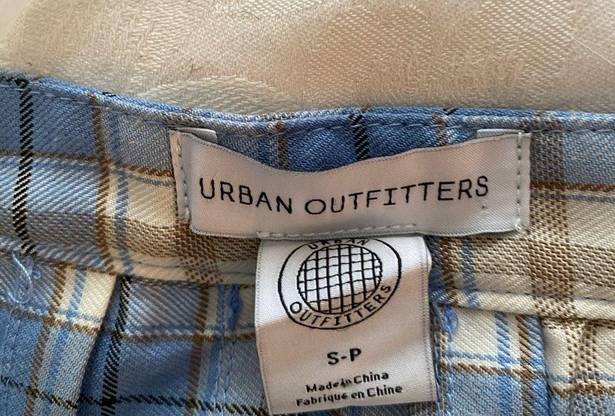 Urban Outfitters U.O.  Plaid Mini Pleated Skirt Blue & White Sz S