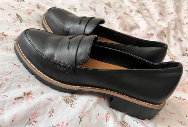 black loafers Size 8