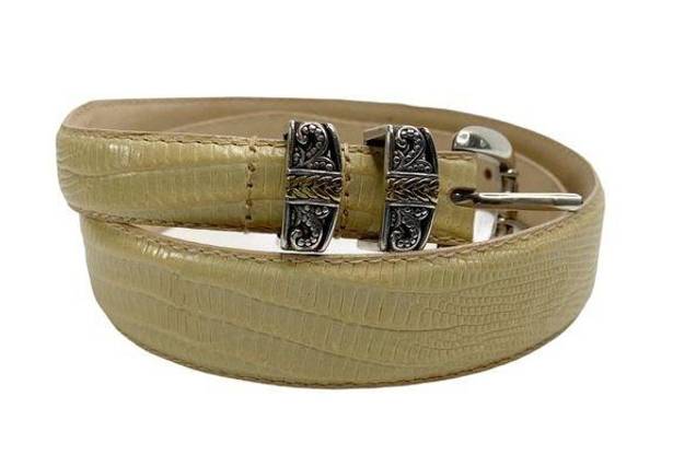 Krass&co Arden Leather  Italian Lizard Embossed Belt