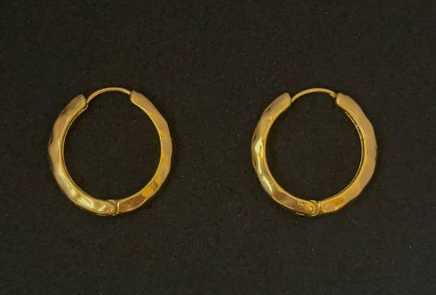 18K Gold Plated Gold Hoop Earrings for Women