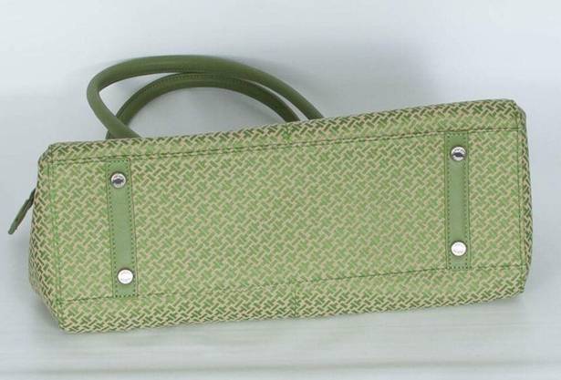 Talbots  Green Structured Leather Tote Handbag