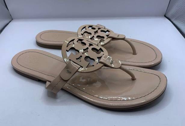 Tory Burch  Miller  Sandal  size 7 M  Seashell Pink patent leather flip flops