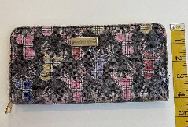 Simply Southern  Womens zip Wallet deer head plaid Multicolor