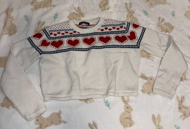 Brandy Melville Heart Francesca Sweater