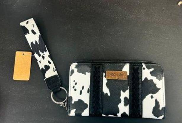 Wrangler Allover Cow Print Wallet Clutch With Strap