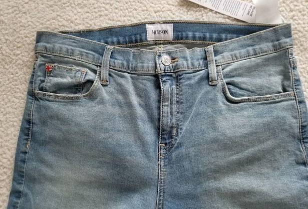 Hudson Jeans Hudson Natalie Midrise Slim Boyfriend Crop Honey Bee Blue Jeans WOMENS SIZE 28