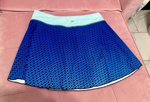 Kyodan  Blue/Black Dot Print Tennis Skirt Size Small