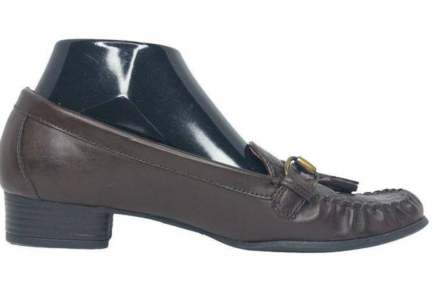 Life Stride Chocolate Brown Beluga Leather Loafers - Size 7.5 - Women