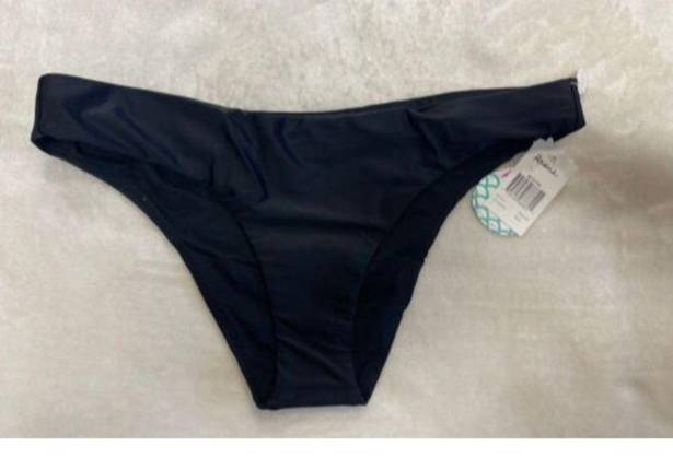 Raisin's  Women's Solid Black Bikini Bottom $38 Cheeky Hipster Large