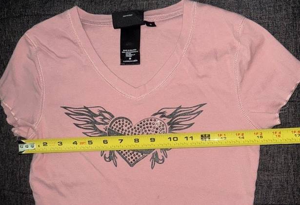 100% cotton pink v-neck shirt size Small