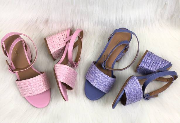 Bamboo NEW  | Braided Heel Maddy Sandals - PINK