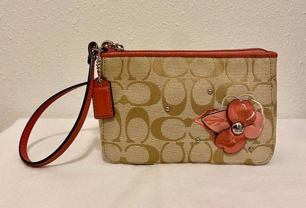 Coach Small Pink Wristlet Clutch