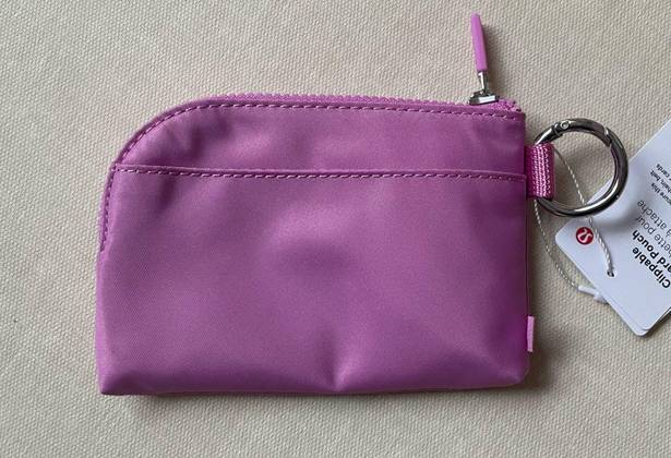 Lululemon Clippable Card Pouch - Dahlia Mauve/Blue Lien