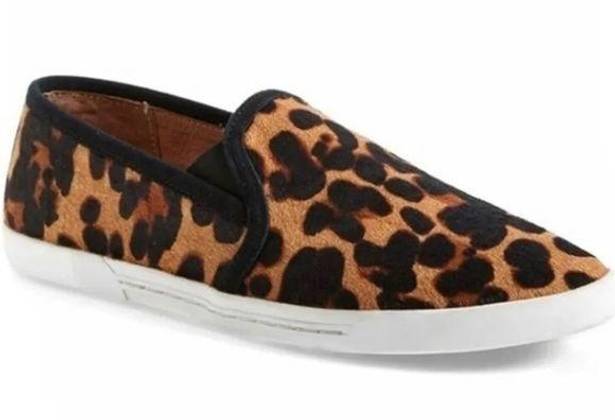 Joie  Kidmore Leopard Print Calf Hair Slip on Sneakers Size 40