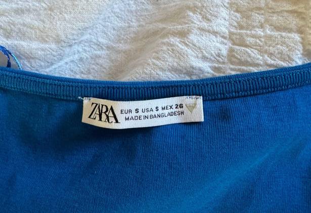 ZARA Blue Crop Top