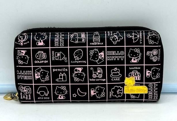 Sanrio  HELLO KITTY black and pink zip around wallet