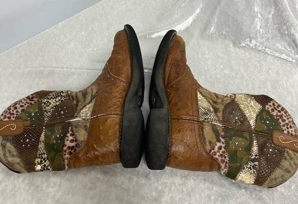 Justin Boots Justin Gypsy leather Boots 7B cowboy cowgirl patchwork