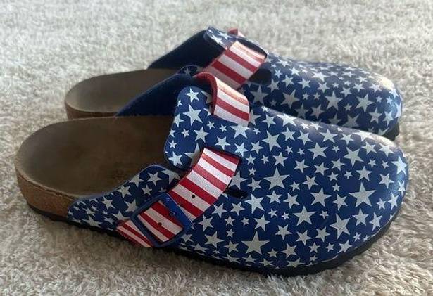 Birkenstock Patriotic USA Flag  Birki’s Boston clog size 7