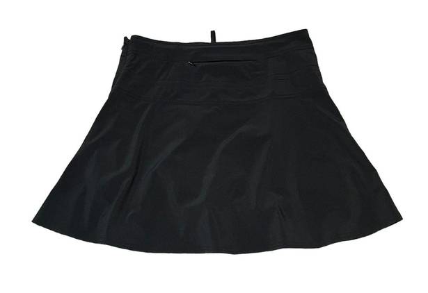 Athleta Everyday Tennis Skort Black Stretch Casual Active Skirt Golf Lined Sz 8