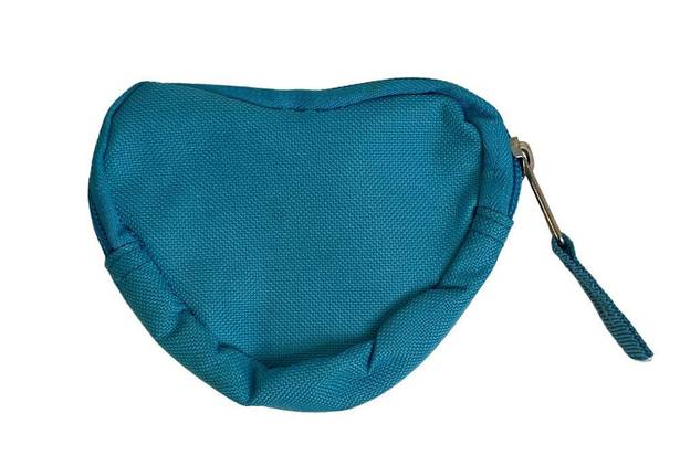 Sanrio  2015 Hello Kitty Blue Heart Shape Zip Coin Pouch