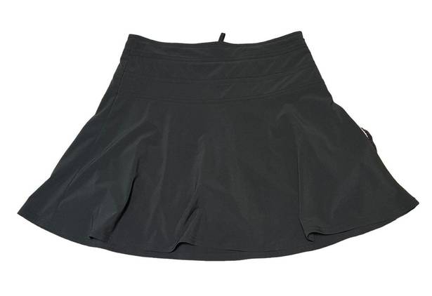 Athleta Everyday Tennis Skort Black Stretch Casual Active Skirt Golf Lined Sz 8