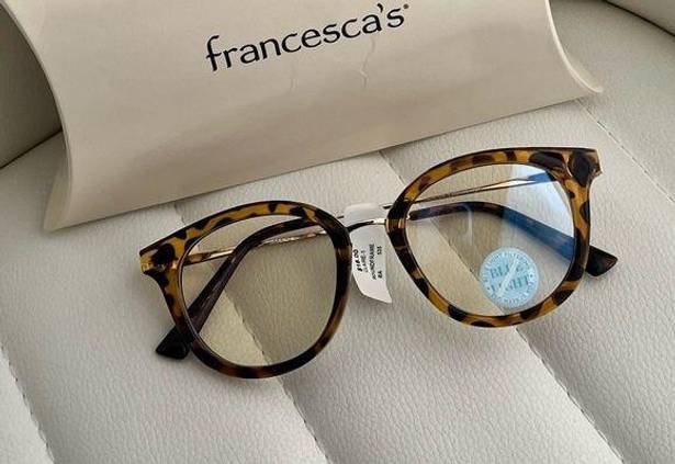 Francesca's Francesca’s Blue Light Glasses Tortoise Shell & Gold Trim