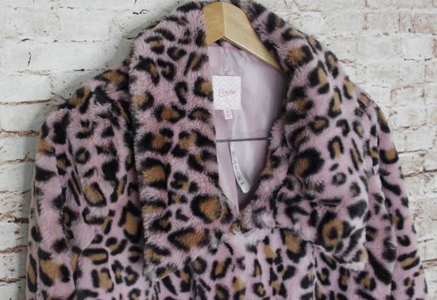 Candie's  | Mauve Faux Fur Leopard Print Jacket