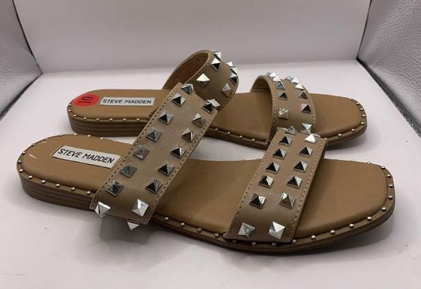 Steve Madden Steve Maden 10 nude Clear Spike Slide Sandal Flat