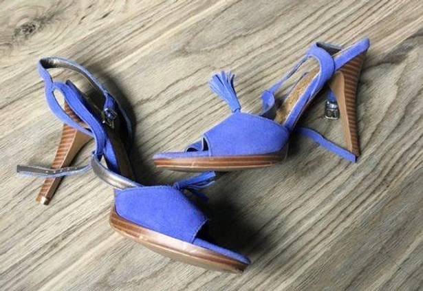 Loft  Ann Taylor leather heeled sandals kitten heel