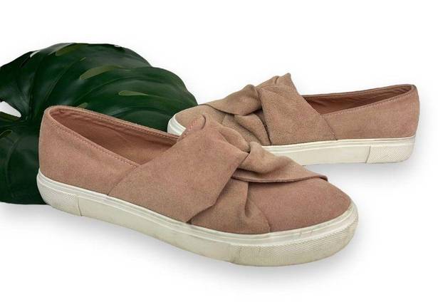 Gap  Suede Wrapped Knot Slip-On Sneakers in Blush Pink