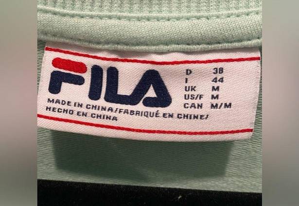 FILA  Mint Green Pullover Crew Neck Long Sleeve Sweater - M