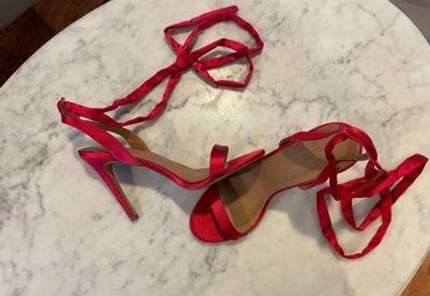 ASOS Red Satin Heels