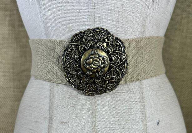 Vintage Beige Wide Stretch Belt 29