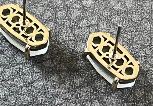 Swarovski 18K Geometric Stud Earrings Gold