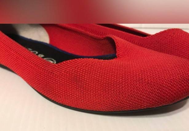 Rothy's Rothy’s red round toe flat shoes women size 8.5 W