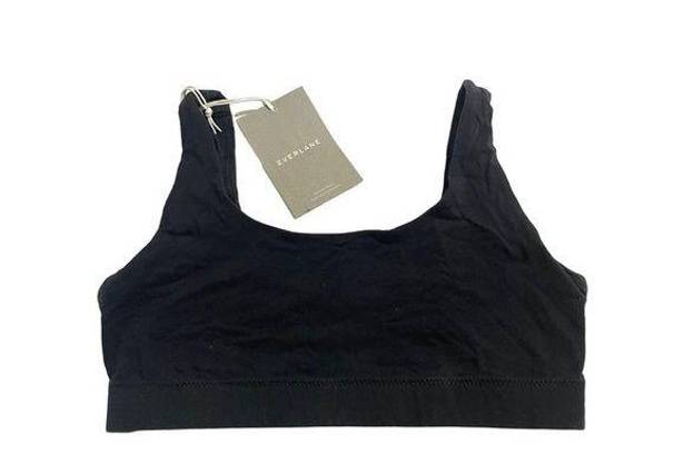 Everlane  The Cotton Tank Bra NWT Black Small