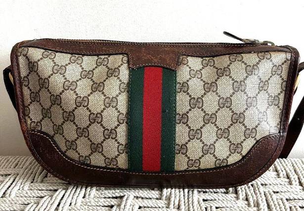 Gucci Vintage  Ophidia Sherry Line Banana Shoulder Bag