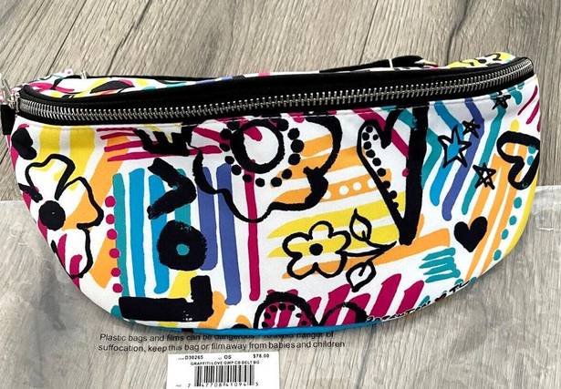 Brighton  Graffiti Love Crossbody Belt Bag Fanny Pack 1970's Retro D30265 - $78