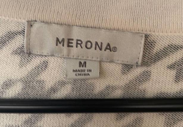 Merona Black and White Cardigan