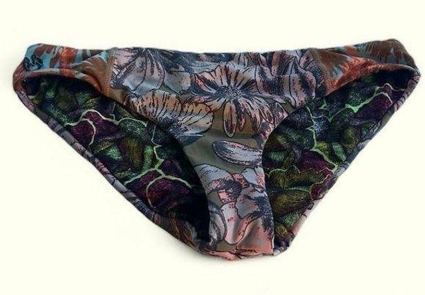 Maaji  reversbile pink and orange floral bikini bottom, size medium, brand charm