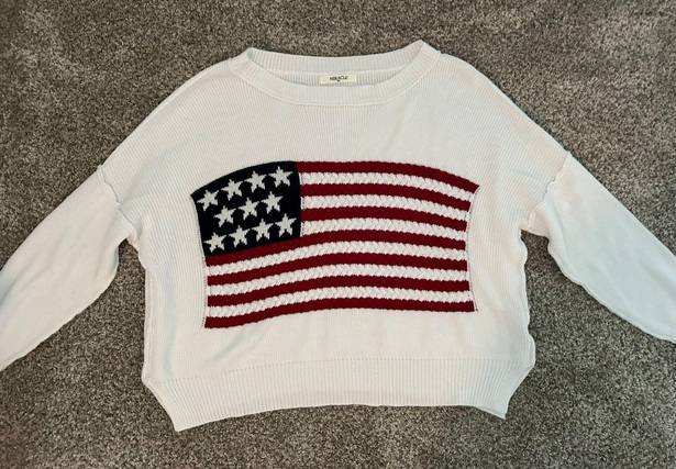 Tandy Wear American Flag Sweater Size M