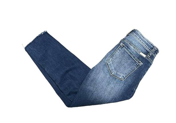 KanCan USA KanCan high rise stretch ankle cropped raw hem distressed skinny jeans size 26