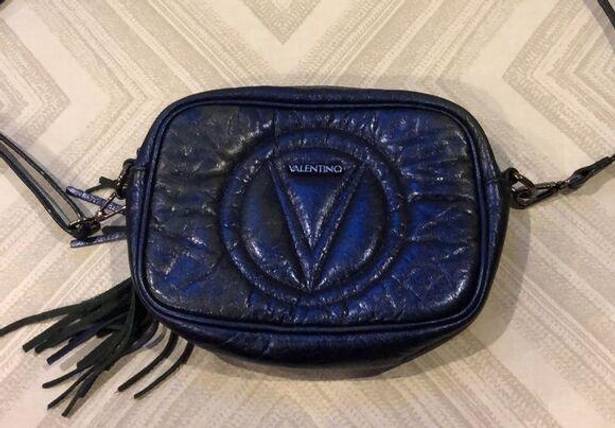 Mario Valentino  Blue Small Tassel Shoulder Bag