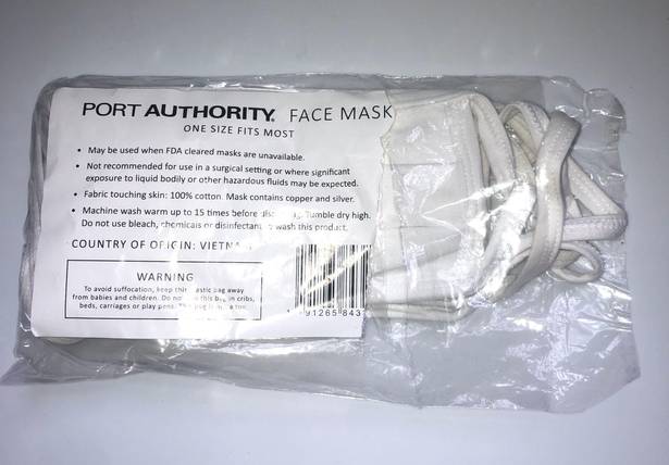 Port Authority White Face Masks