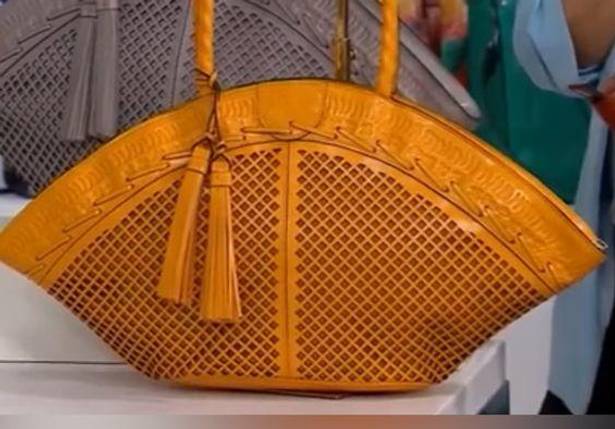 Patricia Nash Perforated Leather Trope Dome Tote Sun Yellow casual classic chic