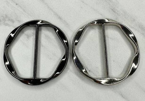 Twisted  Metal Simple Basic Slide Through Belt Buckle Lot of 2