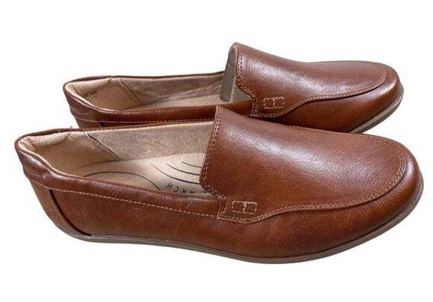 Life Stride  Nina Walnut Brown Faux Leather Slip On Loafers NWOT 7.5W