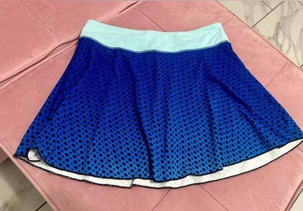 Kyodan  Blue/Black Dot Print Tennis Skirt Size Small