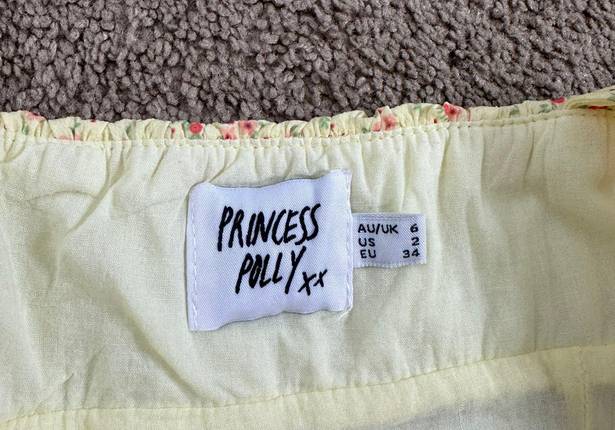 Princess Polly Mini Dress Yellow Size 2